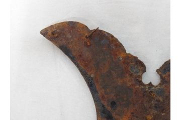 アンティーク雑貨　錆びた風合いが趣溢れる蔵戸の錠前金具(ディスプレイ雑貨、蔵戸パーツ)(R-071751)