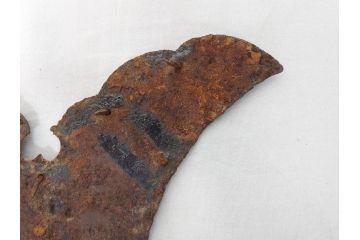 アンティーク雑貨　錆びた風合いが趣溢れる蔵戸の錠前金具(ディスプレイ雑貨、蔵戸パーツ)(R-071751)