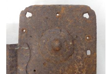 アンティーク雑貨　当時の雰囲気が味わえる蔵戸の錠前金具(ディスプレイ雑貨、蔵戸パーツ)(R-071752)