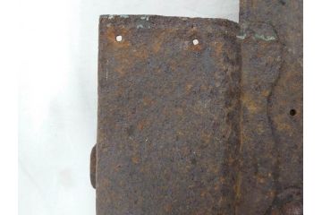 アンティーク雑貨　当時の雰囲気が味わえる蔵戸の錠前金具(ディスプレイ雑貨、蔵戸パーツ)(R-071752)