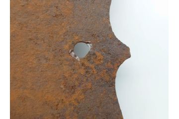 アンティーク雑貨　小槌と巾着の意匠が目を惹く蔵戸の錠前金具(こづち、ディスプレイ雑貨、蔵戸パーツ)(R-071753)