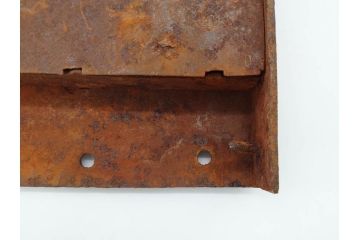 アンティーク雑貨　小槌と巾着の意匠が目を惹く蔵戸の錠前金具(こづち、ディスプレイ雑貨、蔵戸パーツ)(R-071753)