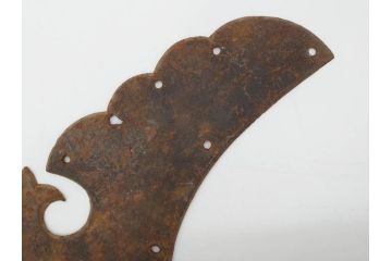 アンティーク雑貨　古く錆びた風合いが良い味を醸し出す蔵戸の錠前金具(ディスプレイ雑貨、蔵戸パーツ)(R-071754)