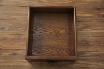 中古　美品　高級品!!　国産職人手造り　タモ材　框組み　上質な和の空間を演出する水屋箪笥サイドボード(食器棚、収納棚、戸棚、茶箪笥、サイドキャビネット、店舗什器)(R-071788)
