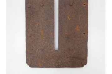 アンティーク雑貨　錆びた風合いが時代の味を感じる蔵戸の錠前金具(ディスプレイ雑貨、蔵戸パーツ)(R-071802)