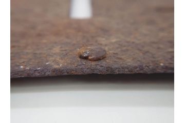 アンティーク雑貨　錆びた風合いが時代の味を感じる蔵戸の錠前金具(ディスプレイ雑貨、蔵戸パーツ)(R-071802)