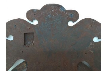 アンティーク雑貨　縁起物の巾着をモチーフにした蔵戸の錠前金具(ディスプレイ雑貨、蔵戸パーツ、小槌、こづち)(R-071803)