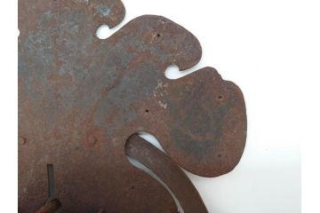 アンティーク雑貨　縁起物の巾着をモチーフにした蔵戸の錠前金具(ディスプレイ雑貨、蔵戸パーツ、小槌、こづち)(R-071803)