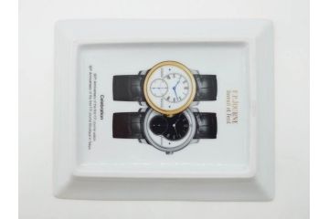 レア　スイス　時計ブランド　F.P.JOURNE(フランソワ・ポール・ジュルヌ)　Invenit et Fecit　LIMOGES(リモージュ)　大胆に描かれた時計柄が印象的なトレイ(ノベルティ、記念品、皿、トレー、小物入れ、30th Anniversary)(R-071806)
