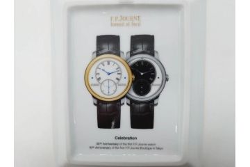 レア　スイス　時計ブランド　F.P.JOURNE(フランソワ・ポール・ジュルヌ)　Invenit et Fecit　LIMOGES(リモージュ)　大胆に描かれた時計柄が印象的なトレイ(ノベルティ、記念品、皿、トレー、小物入れ、30th Anniversary)(R-071806)