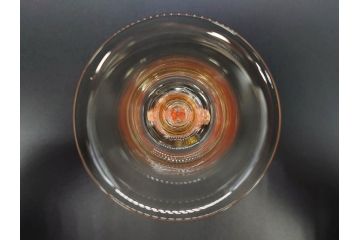 イタリア　ムラノガラス　ベネチアンガラス　金彩　細やかな意匠が美しいワイングラス2客セット(ヴェネチアングラス、MURANO、ムラーノガラス、作家物)(R-071814)