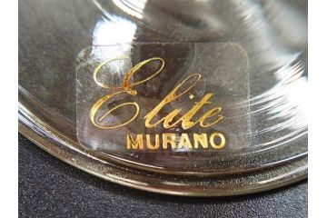 イタリア　ムラノガラス　ベネチアンガラス　金彩　細やかな意匠が美しいワイングラス2客セット(ヴェネチアングラス、MURANO、ムラーノガラス、作家物)(R-071814)