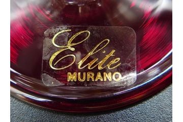 イタリア　ムラノガラス　ベネチアンガラス　金彩　凝ったデザインが優美な印象を与えるカクテルグラス3客セット(ヴェネチアングラス、MURANO、ムラーノガラス、作家物)(R-071817)
