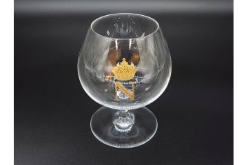 フランス　Baccarat　バカラ　ナポレオン　金彩　ブランデー　コニャック　シンプルながらも上品な雰囲気溢れるグラス2客セット(王冠、ワイン、冷酒、梅酒、フルレッドクリスタルガラス)(R-071818)