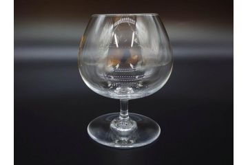 フランス　Baccarat　バカラ　ナポレオン　金彩　ブランデー　コニャック　シンプルながらも上品な雰囲気溢れるグラス2客セット(王冠、ワイン、冷酒、梅酒、フルレッドクリスタルガラス)(R-071818)