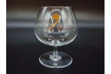 フランス　Baccarat　バカラ　ナポレオン　金彩　ブランデー　コニャック　シンプルながらも上品な雰囲気溢れるグラス2客セット(王冠、ワイン、冷酒、梅酒、フルレッドクリスタルガラス)(R-071818)