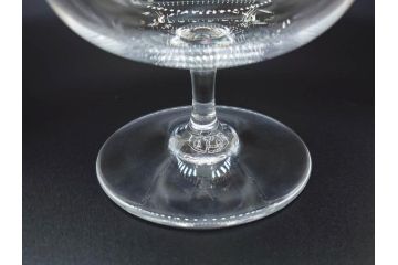 フランス　Baccarat　バカラ　ナポレオン　金彩　ブランデー　コニャック　シンプルながらも上品な雰囲気溢れるグラス2客セット(王冠、ワイン、冷酒、梅酒、フルレッドクリスタルガラス)(R-071818)