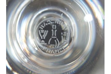 フランス　Baccarat　バカラ　ナポレオン　金彩　ブランデー　コニャック　シンプルながらも上品な雰囲気溢れるグラス2客セット(王冠、ワイン、冷酒、梅酒、フルレッドクリスタルガラス)(R-071818)