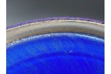 イタリア　ムラノガラス　ベネチアンガラス　珍しいデザインと鮮やかな色合いが目を惹くフラワーベース(ムラーノガラス、MURANO、花瓶、花器、花入、作家物)(R-071819)