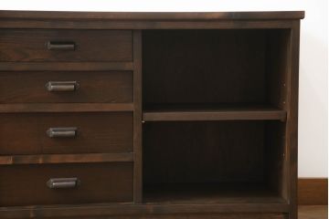 ラフジュ工房オリジナル　古建具リメイク　レーザー組子デザイン　レトロな空間を演出するテレビボード(テレビ台、サイドボード、収納棚、戸棚、リビングボード)(R-071827)