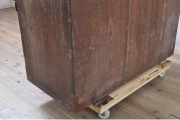 和製アンティーク　上手物!　総欅(ケヤキ)材　時代の流れを感じる風合いが魅力的な東北小箪笥(時代箪笥、和タンス、収納たんす、引き出し)(R-071880)