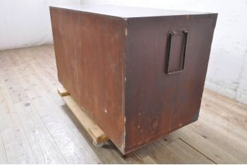 和製アンティーク　前面栗材　漆塗り　趣のある佇まいが魅力的な会津箪笥ローボード(和たんす、時代箪笥、収納箪笥、衣装箪笥、引き出し、ローチェスト、テレビ台、テレビボード)(R-071885)