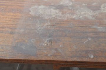 和製アンティーク　前面欅(ケヤキ)材　玉杢　筆返し天板　上品な佇まいが魅力の茶箪笥(茶棚、違い棚、飾り棚、収納棚、戸棚、キャビネット)(R-071890)