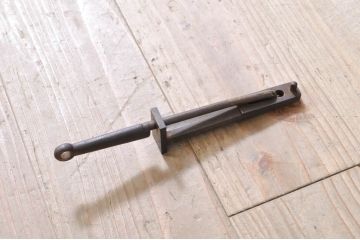 和製アンティーク　珍品!!　前面栗材　縦桟引き戸のモダンな帳場小箪笥(帳場箪笥、銭戸棚、時代箪笥、収納タンス、整理たんす、サイドボード、引き出し)(R-071891)