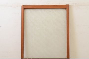 アンティーク建具　昭和レトロな空間づくりにおすすめなレトロガラス入り引き戸1枚(ガラス戸)(R-071894)