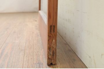 アンティーク建具　昭和レトロな空間づくりにおすすめなレトロガラス入り引き戸1枚(ガラス戸)(R-071894)