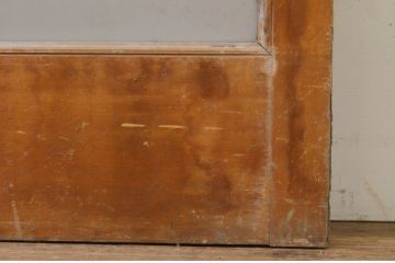 アンティーク建具 ペイント仕上げ限定 昭和レトロな雰囲気を高める銀モールガラス入り引き戸1枚(ガラス戸)(R-071896)