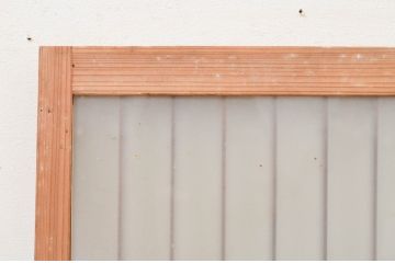 アンティーク建具　片面ガラス　和モダンな雰囲気づくりにおすすめの組子入り窓1枚(ガラス戸、引き戸、ガラス窓)(R-071898)