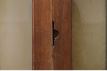 アンティーク建具　古い木味が魅力的なガラス窓2枚セット(引き戸、ガラス戸)(R-071900)