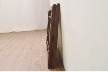 アンティーク建具　古い木味が魅力的なガラス窓2枚セット(引き戸、ガラス戸)(R-071900)