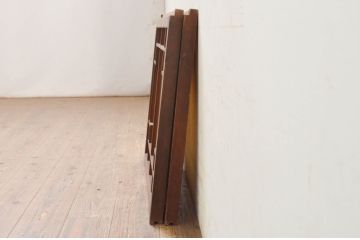アンティーク建具　古い木味が魅力的なガラス窓2枚セット(引き戸、ガラス戸)(R-071901)