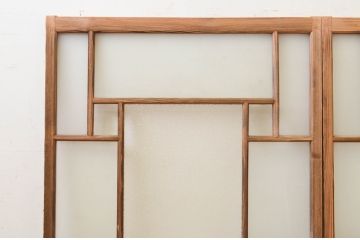 アンティーク建具　大正ロマンの空間づくりに活躍するガラス窓2枚セット(引き戸、ガラス戸)(R-071903)