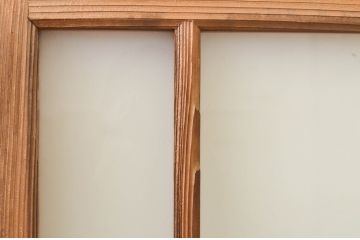 アンティーク建具　大正ロマンの空間づくりに活躍するガラス窓2枚セット(引き戸、ガラス戸)(R-071903)