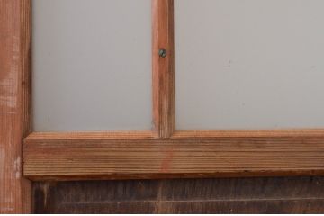 アンティーク建具　大正ロマン　ノスタルジックな雰囲気溢れるガラス戸4枚セット(引き戸)(R-071906)