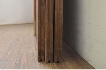 アンティーク建具　大正ロマン　ノスタルジックな雰囲気溢れるガラス戸3枚セット(引き戸)(R-071909)