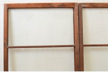 アンティーク建具　素朴な風合いが魅力的なガラス戸2枚セット(引き戸)(R-071913)
