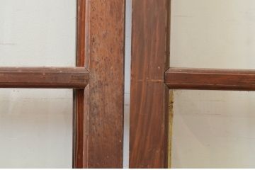アンティーク建具　素朴な風合いが魅力的なガラス戸2枚セット(引き戸)(R-071913)