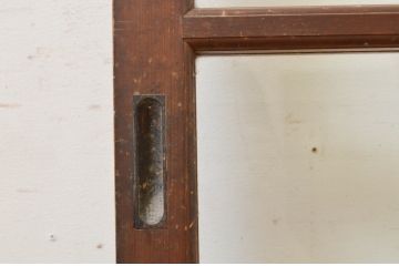 アンティーク建具　素朴な風合いが魅力的なガラス戸2枚セット(引き戸)(R-071913)
