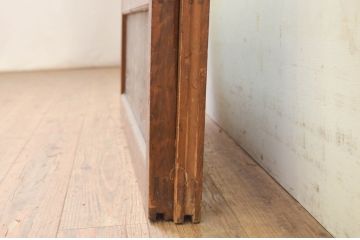 アンティーク建具　素朴な風合いが魅力的なガラス戸2枚セット(引き戸)(R-071913)