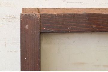 アンティーク建具　大正ロマン　アーチ横桟の幅狭引き戸1枚(ガラス戸)(R-071914)