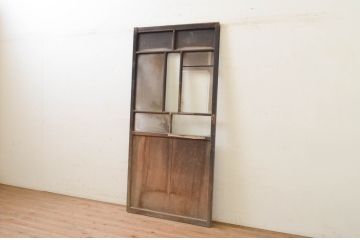 アンティーク建具　大正ロマン　レトロな空間づくりにオススメのガラス戸1枚(引き戸)(R-071916)