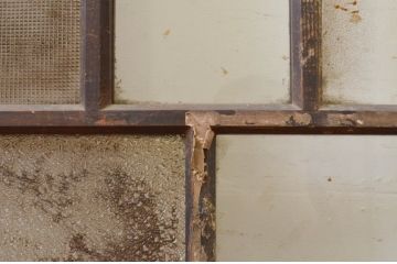 アンティーク建具　大正ロマン　レトロな空間づくりにオススメのガラス戸1枚(引き戸)(R-071916)