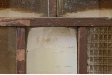アンティーク建具　大正ロマン　レトロな空間づくりにオススメのガラス戸1枚(引き戸)(R-071916)