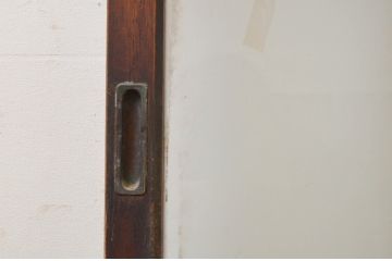 アンティーク建具　大正ロマン　菱形デザイン　ノスタルジックな雰囲気漂うガラス戸2枚セット(引き戸)(R-071919)
