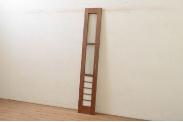 アンティーク建具　昭和レトロな雰囲気漂う幅狭扉1枚(ドア、引き戸、ガラス戸　ガラス扉)(R-071921)