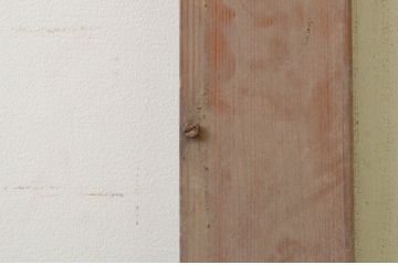 アンティーク建具　昭和レトロな雰囲気漂う幅狭扉1枚(ドア、引き戸、ガラス戸　ガラス扉)(R-071921)